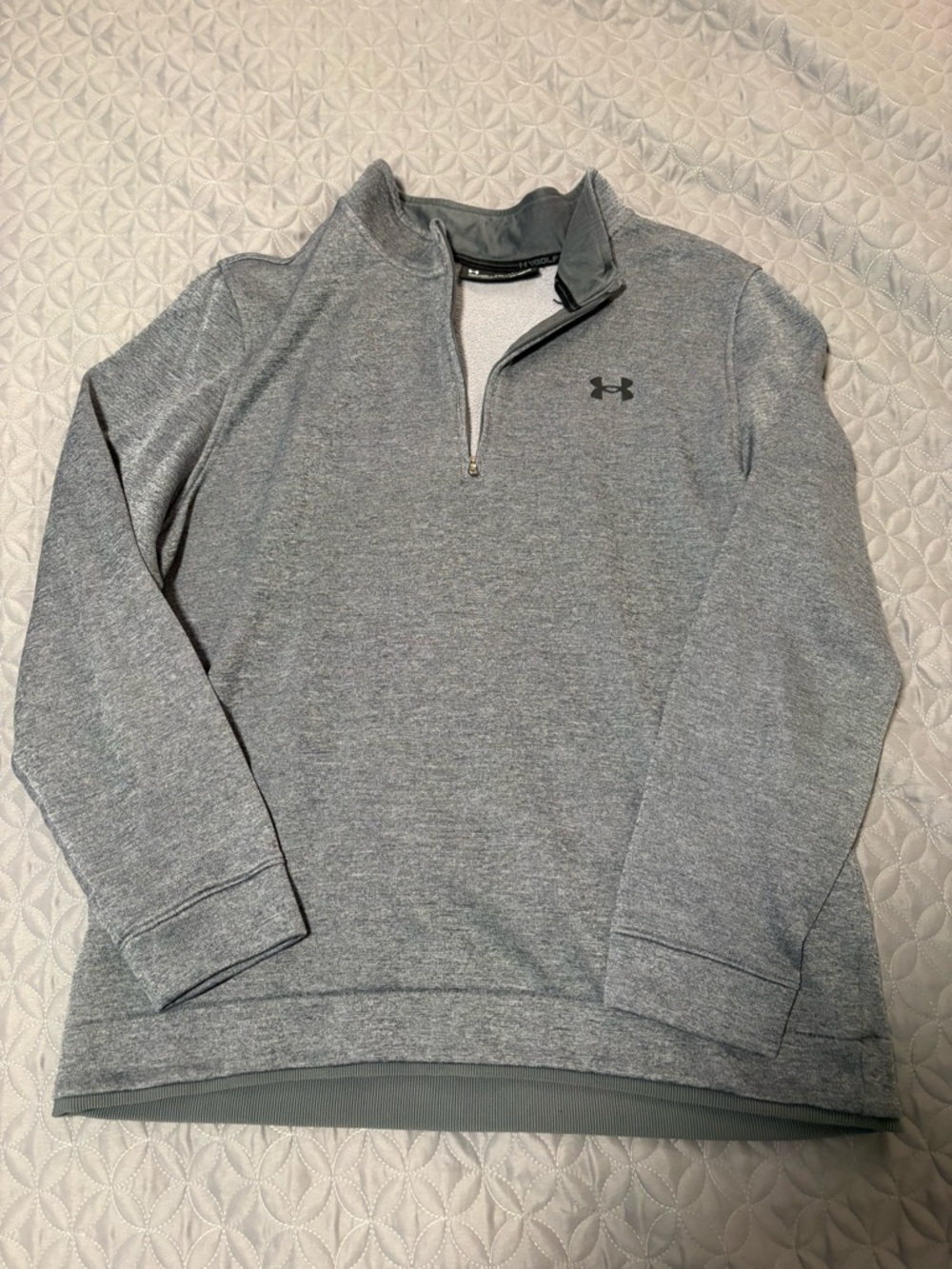 Under Armour Golf Men's Gray Zipper Pullover Long Sleeve XXL